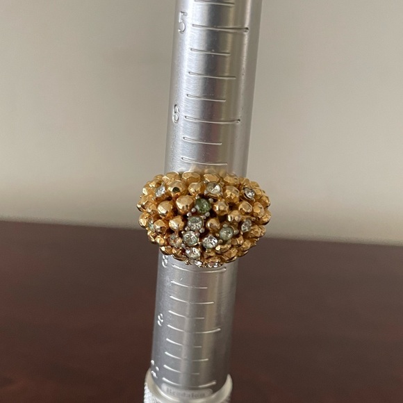 Vintage Crown Trifari nugget dome ring - Picture 6 of 11